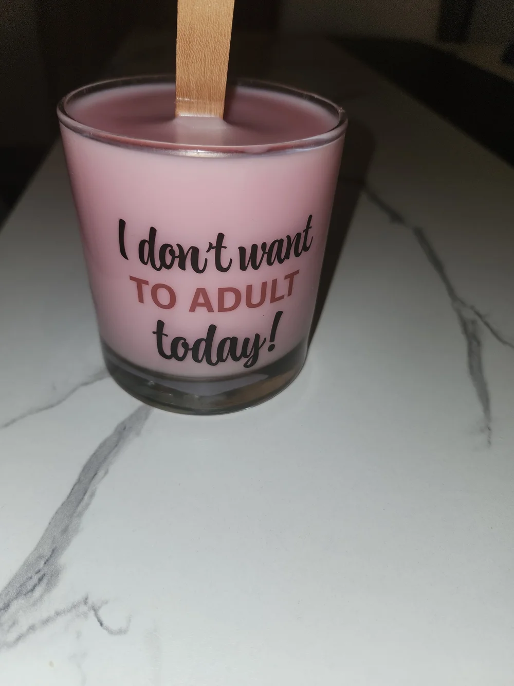 Handcrafted Caberenet Scented Candle - I Don't Want To Adult Today! - Picture 3 of 4